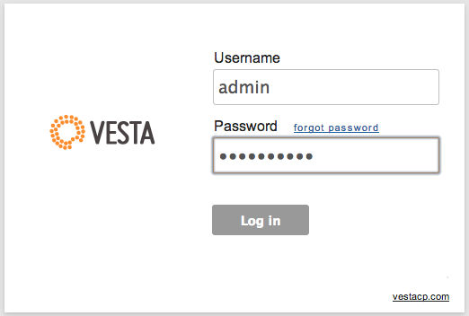 登录Vesta CP控制面板 第5张