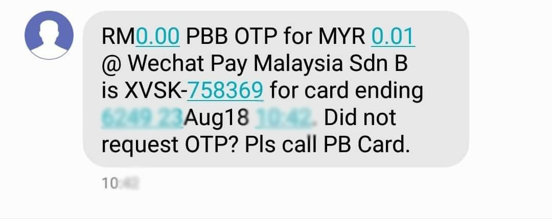 有些人使用马来西亚银行卡，被收了RM0.01的手续费 