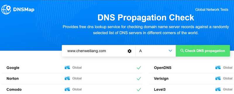 DNS Map 查询网站DNS的IP地址解析记录