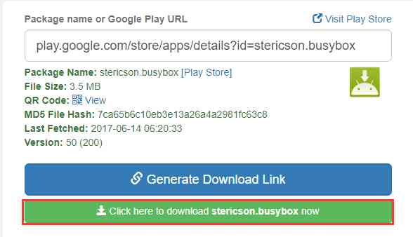 第 3 步：点击【Generate Download Link】按钮  即可生成Google Play真正的APK下载地址 第3张