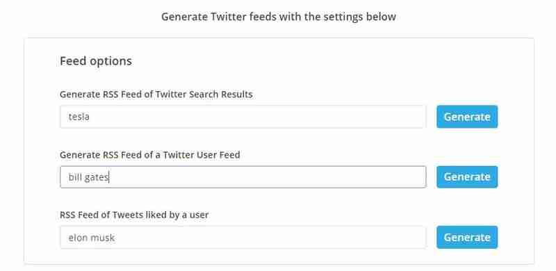 选项 2：来自 Twitter 用户喜欢的推文的 RSS feed 第2张