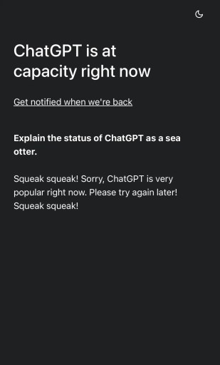 如何解决ChatGPT is at Capacity Right Now提示问题？